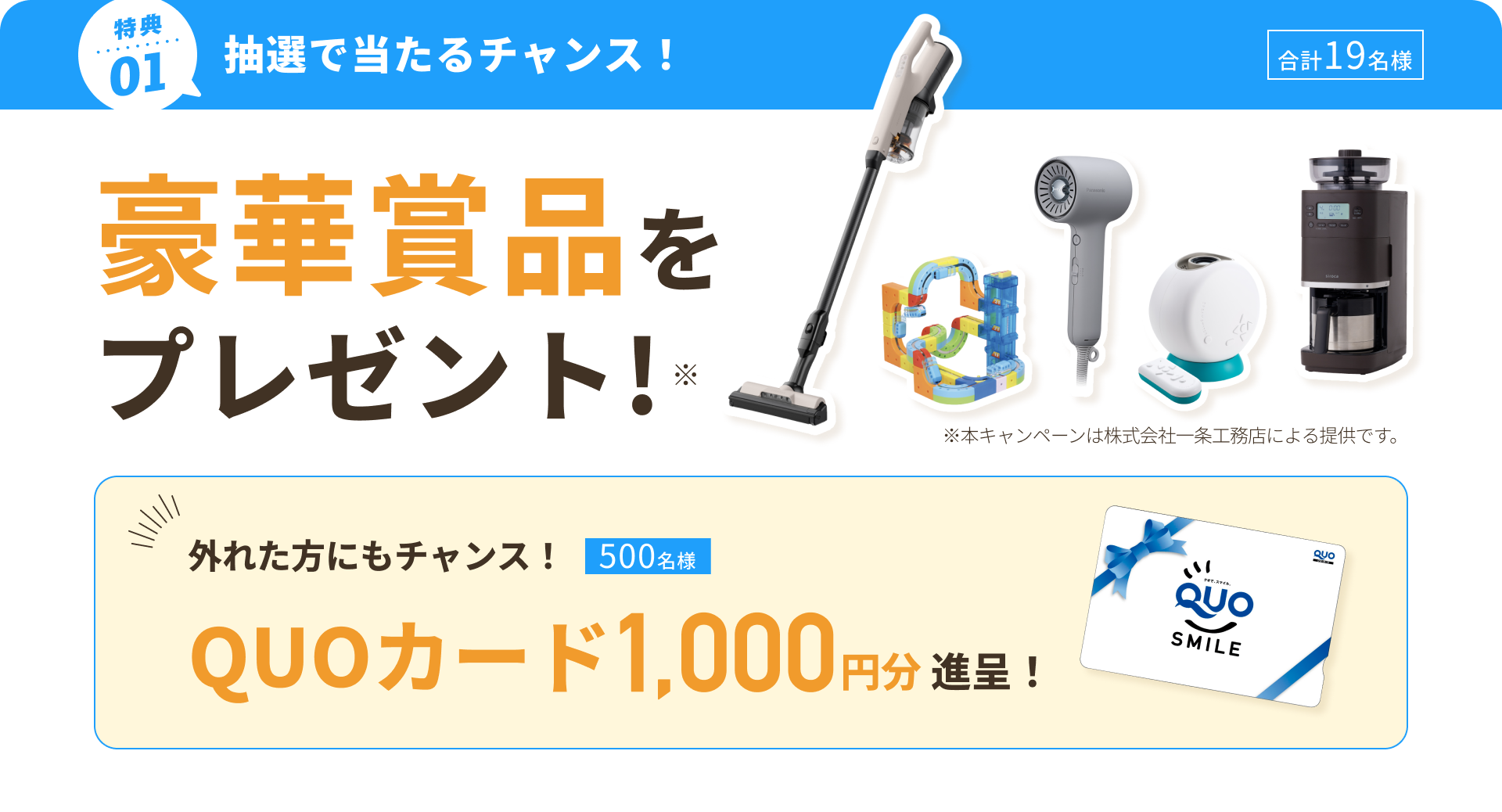 来場特典01 抽選で豪華賞品をプレゼント