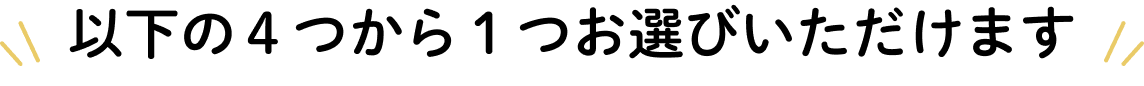以下の4つから1つお選びいただけます