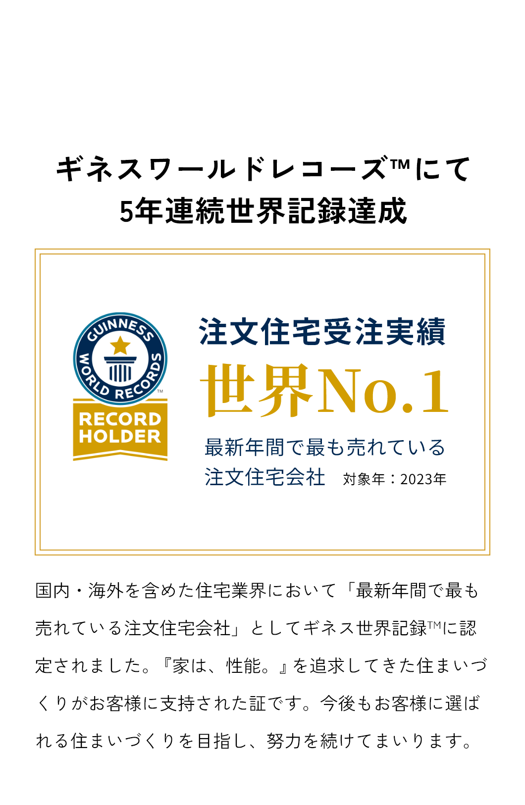 ギネスワールドレコーズ™にて5年連続世界記録達成