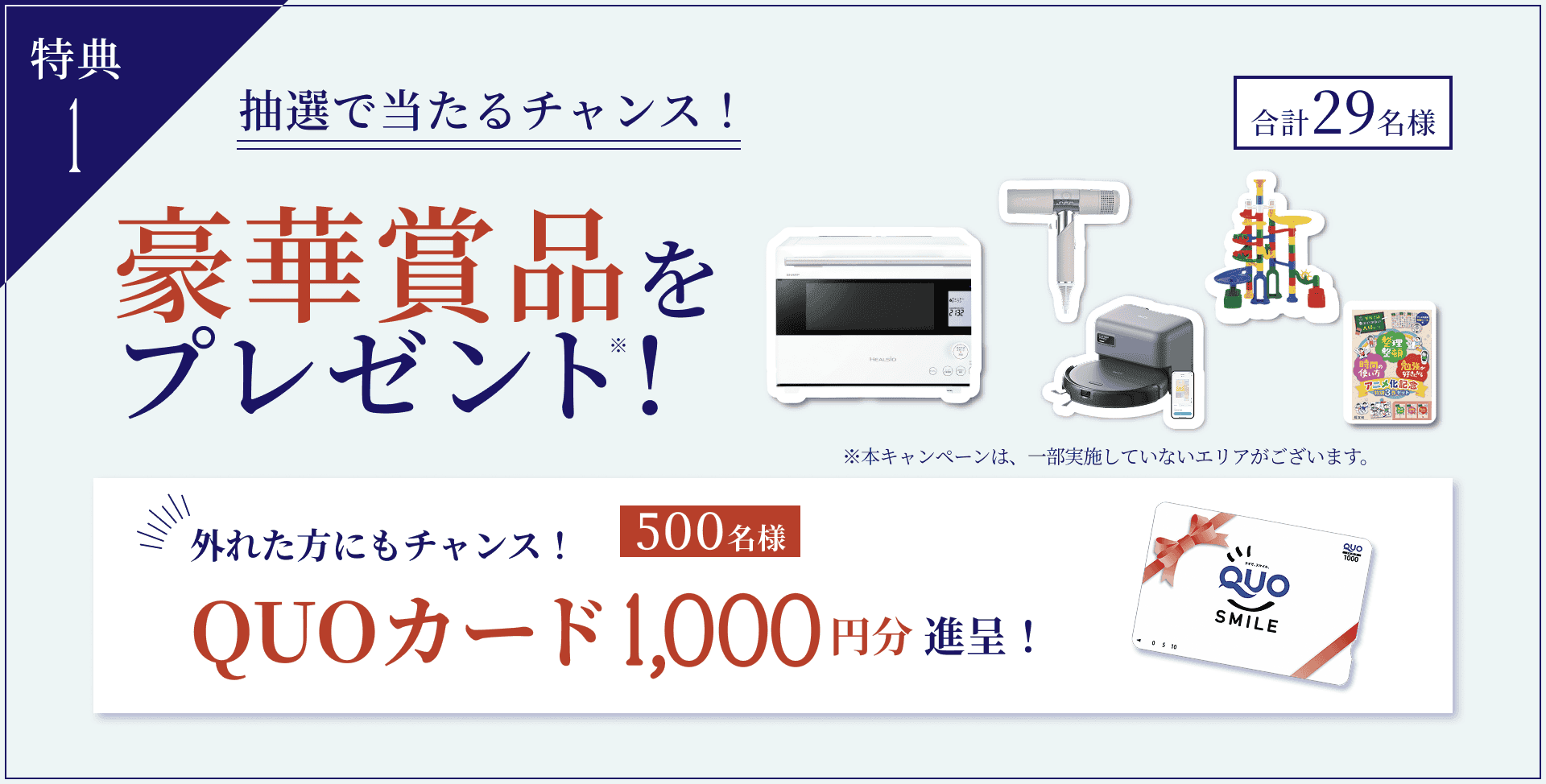 来場特典01 抽選で豪華賞品をプレゼント