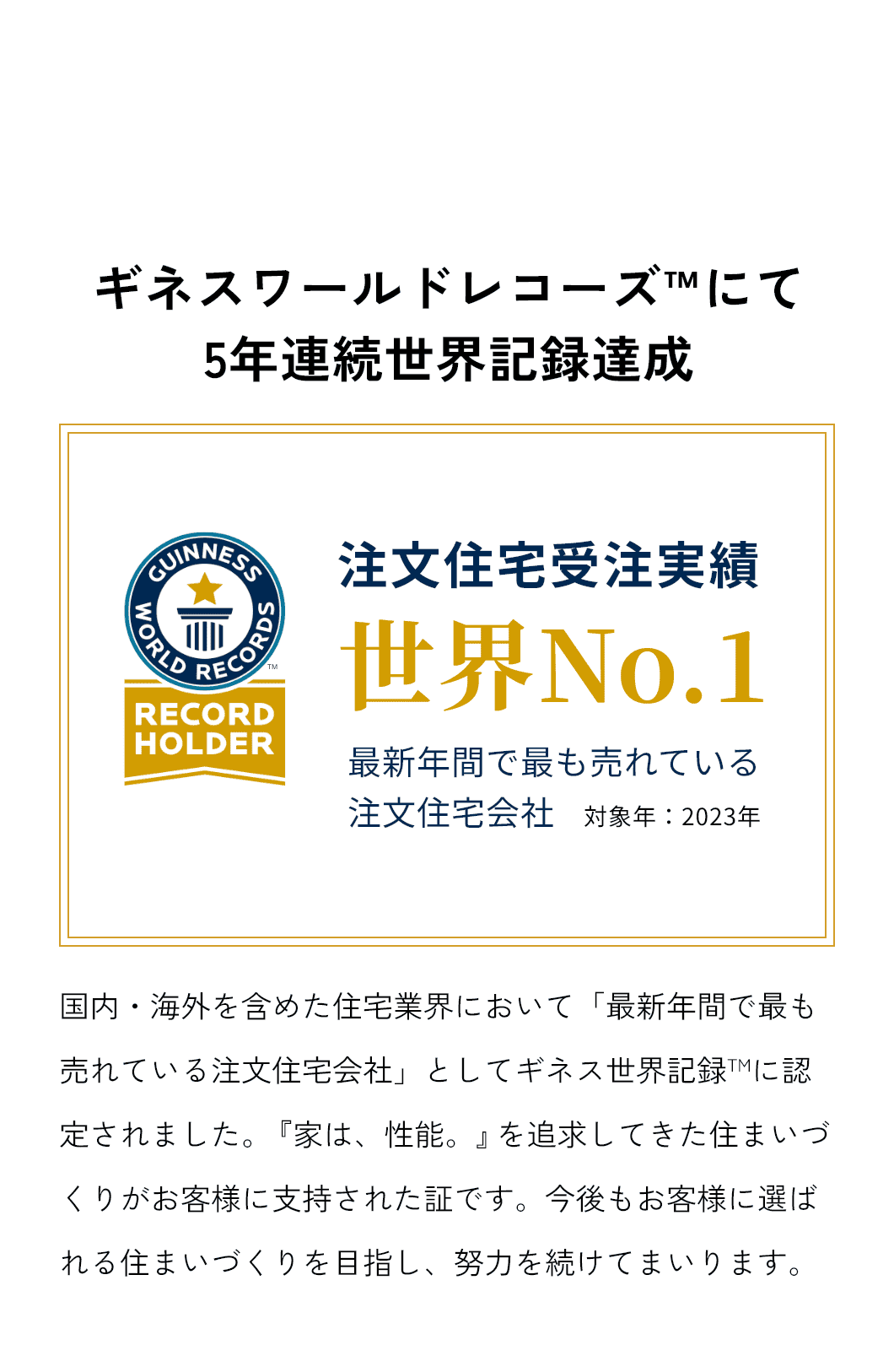 ギネスワールドレコーズ™にて5年連続世界記録達成
