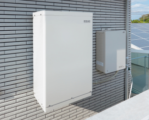 水没しない高さに取り付けた「外部電気設備」
