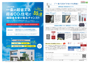 ZEH住宅は、補助金が受けとれるチャンス！(現在は55万円分が発表されてります。)