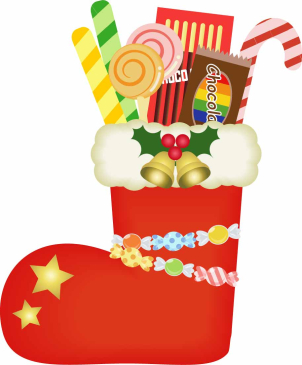 ★お菓子詰め放題
くつ下にたくさんのお菓子を詰め込もう‼
開催日：12/24(土)・25(日)