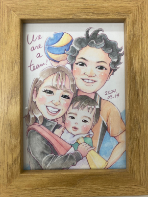 バレーボール選手とマネージャー姿でハイキューっぱいユニフォームとのリクエストにお応えして作成しました!!とても喜んでいただけました!