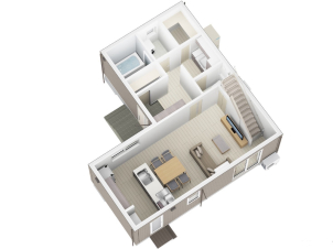リビングには吹抜けがあり、開放感もバツグン！