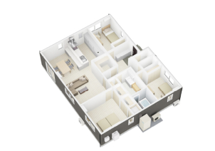 3LDK 28坪 シューズクローク・ウォークインクローゼット有。家事動線も近くお過ごしやすい間取りです！
