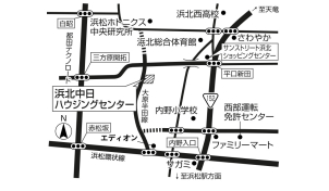 会場アクセス：静岡県浜松市浜名区染地台5丁目6-7　浜北中日ハウジングセンター（株）一条工務店　浜北第二展示場