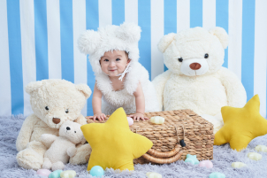 愛くるしさ満点！お子様がしろくまさんに大変身！とびっきりの笑顔を記念に残しませんか？
