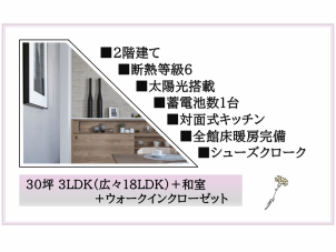暮らしやすさで選ばれる人気の3LDK30坪！標準仕様も豊富です！