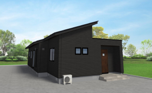 高級感あふれるオールブラックの外壁タイルで、重厚感を演出します。