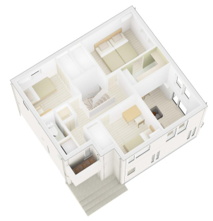 大きな吹き抜けが開放感を演出⭐️