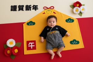 ⭐ペタペタ＆おひるねアート⭐年賀状・2026年カレンダーver.⭐パンランチ＋babyお菓子＋お土産付き！
