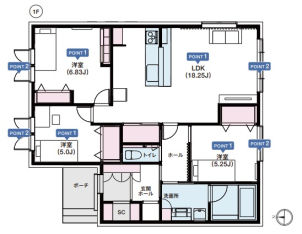 2025年　12/6～12/7(土・日)『新築　住まいの見学会＠苫田郡鏡野町』　★各々のプライバシーを守りながら動線がコンパクトで生活効率が高い平屋のプラン★
