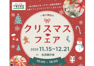 ☆一条工務店クリスマスフェア開催！！☆
一条工務店の“全館床暖房”のあたたかさを体感しながら、クリスマス気分を楽しみませんか？