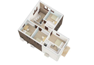 洋室４．５帖×３、主寝室５帖＋２．２５帖WIC