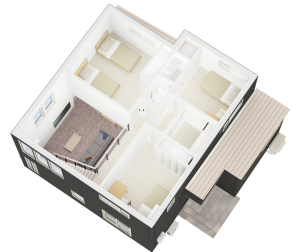 約8帖の吹き抜けを採用して大開放空間を演出！