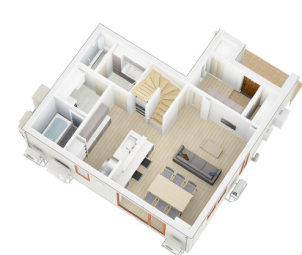 33坪2階建て 3LDK＋書斎＋納戸

1階LDKは、キッズカウンターキッチンを中心に家族の笑顔が集まる場所☆
