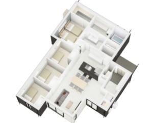 生活のしやすい家事導線のある平屋！４ＬＤＫ約３０坪