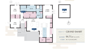 玄関～クローゼット～水回りへの動線が非常に使い勝手のよい間取りとなっております★
商品タイプ：GRAND SMART