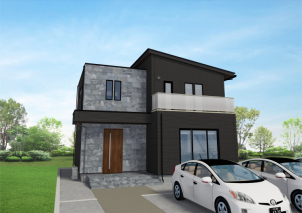 高級感ある外壁タイルは外観の美しさを引き立てます。