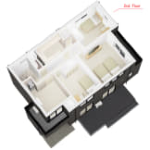 2F　間取り紹介　　　　　　　　　　　④着替え室！憧れの衣裳部屋！　　　　　
⑤大型ベッドも贅沢に置ける主寝室！　　
⑥整理はかどる魔法の壁面収納！