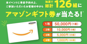 抽選にお申込みいただくとアマゾンギフト券が当たるチャンス！