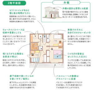 【Pick up Plan】S30-4040-0001
★就寝前後にも行きやすく、朝に集中するのも回避できる便利な2階トイレも標準仕様
★家族みんなで使える広々ウォークインクローゼット
洋服などはもちろん、使い方はライフスタイルに合わせてワークスペースとしても
★階段にはやわらかな光が差し込む窓があり、2階ホールも明るく照らし、朝から清々しい気分に
★廊下のちょっとしたスペースにも収納があり使いたいものを使いやすい場所に
★家族それぞれのお部屋に自分だけの大容量クローゼットも。