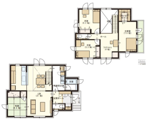 ４LDKの広々した間取りです。大きな吹き抜けで家族がつながる。大きなLDKで家族団らんを楽しむのもよし、ゆったりとしたお部屋で自分だけの時間を楽しむのもよし。
家具付きなので住んでからのイメージがわきやすいところもいいポイント！一度お越しください！