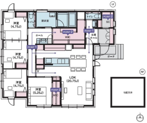行きどまりのない間取設計でスムーズな生活動線を叶えました☆