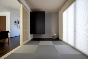 こだわりのリビング横和室