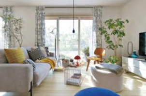 内装は、自然のやさしさと心地よさがゆっくりとあふれだしてくるような雰囲気に。