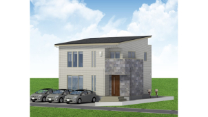 36坪の2階建てです。
家事動線が考えられた理想的な間取りになっております。