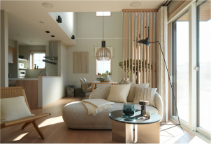 北欧現地でも人気の高いジャパンディスタイルや、余白を活かした設えが実現できる、穏やかで上品な配色が特徴です。