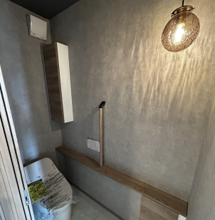 トイレには、今流行りの照明を採用。普段の暮らしの質を上げるこだわりがたくさん詰まっています。