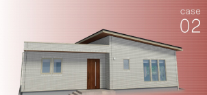 太陽光採用の片流れ屋根とパラペットルーフを組み合わせました。