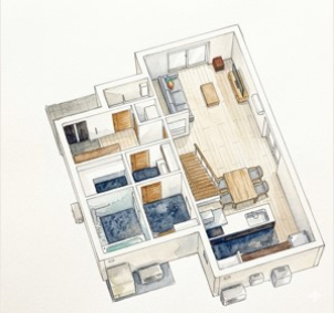 こだわりの間取りやお色味、壁紙等の全体の雰囲気をお楽しみいただけます。