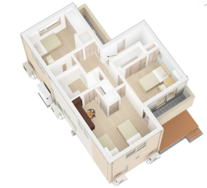 テレワークに最適な書斎付き寝室が見所です！