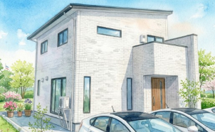 ②【5月16・17日】ホワイトのタイルが目印です！書斎・WIC・３LDK・シューズクローク