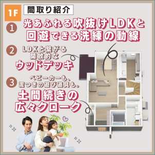 【1階】
洗練された生活動線。
土間続きシューズクローク