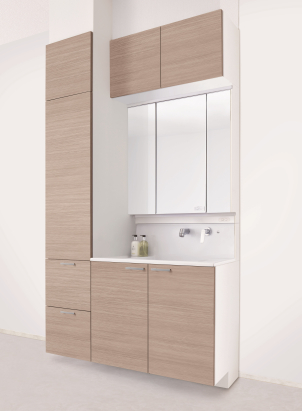 ウォークスルーできる洗面脱衣所で家事動線◎