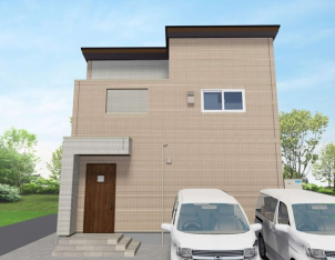 全面タイル貼りの高級感のある佇まいです