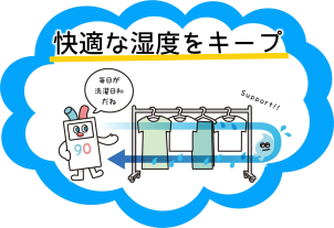 部屋干しの「乾きにくい」が「乾きやすい」へ！
