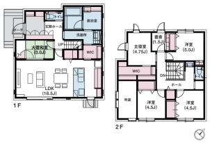 ☆38坪　5LDK2階建て☆
<br>#GRAND SMART#グレイスタイル#新色ミストグレータイル#ナイトストーンキッチン#フロントオープン食洗機#書斎
