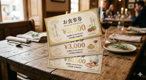 宿泊体験される場合は、人数に応じてお食事券プレゼント！
