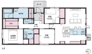 ☆約28坪　3LDK平屋☆<br>
＃i-smile⁺＃石目調ボーダータイル＃グレーウォールナット＃3LDK平屋