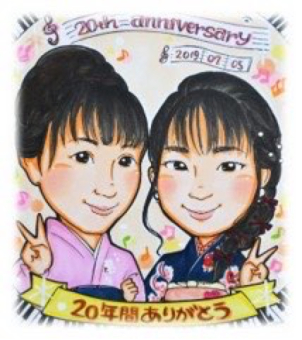 特徴をとらえた似顔絵
