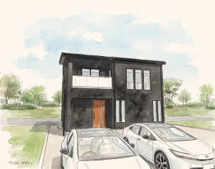 2階建て/吹き抜け/32.44坪
開放感のある1階ですべてが完結する家事動線をご覧いただけます。