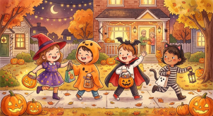 仮装をして遊びに来てくれたお子様には「ハロウィンおかし」をプレゼント！