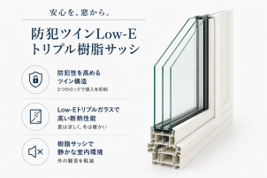 国内最高レベルの断熱性能や高い防犯性、遮音性まで備えてます！しかも紫外線99％カット！